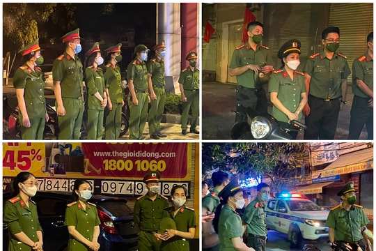 Điều động hơn 100 nữ cán bộ, chiến sĩ công an làm nhiệm vụ tại các điểm chốt ở TP. Vinh