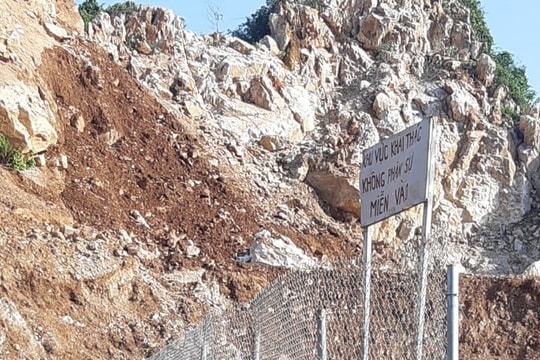 Kiến nghị UBND tỉnh đình chỉ khai thác 1,09 ha mỏ đá của Công ty TNHH Tùng Cường