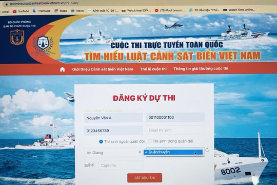 Làm thế nào để tham gia Cuộc thi trực tuyến 'Tìm hiểu Luật Cảnh sát biển Việt Nam'?