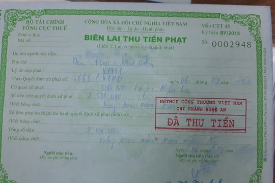 Thêm 1 tài xế ở Nghệ An bị phạt vì sửa Giấy xác nhận kết quả test nhanh Covid – 19