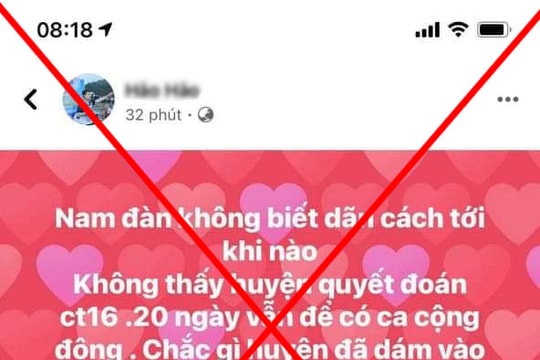 Triệu tập trường hợp đăng tin gây hiểu lầm về công tác phòng, chống dịch