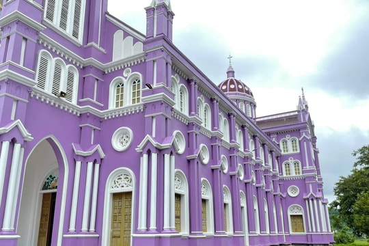 Khám phá nhà thờ màu tím độc đáo ở Nghệ An