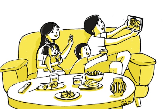 Chùm tranh vui Trung thu mùa dịch