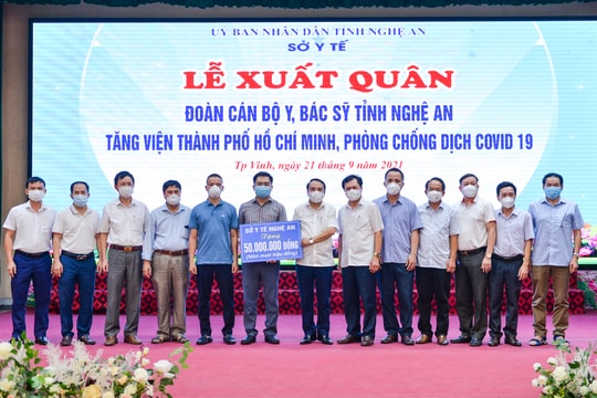 Nghệ An tiếp tục xuất quân tăng viện cho Thành phố Hồ Chí Minh chống dịch Covid-19
