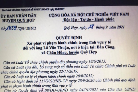 Trốn khỏi nơi cách ly, nam thanh niên bị phạt 15 triệu đồng