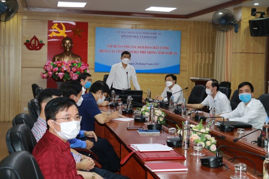 Nghệ An là địa phương đầu tiên triển khai công tác đảm bảo chất lượng các trường phổ thông