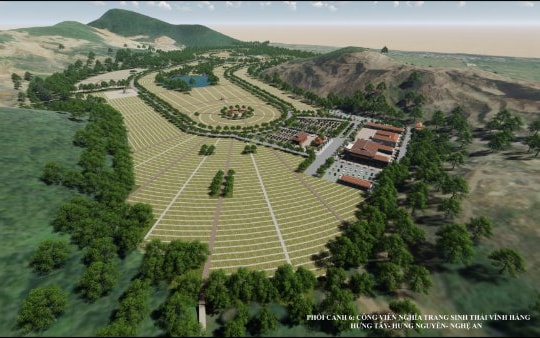 Nghệ An: Gấp rút triển khai thi công các hạng mục Dự án Công viên sinh thái vĩnh hằng