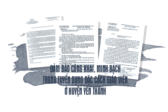 Đảm bảo công khai, minh bạch trong tuyển dụng đặc cách giáo viên ở huyện Yên Thành