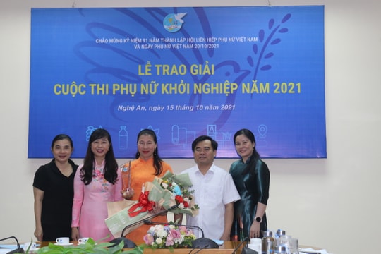 2 dự án của phụ nữ Nghệ An được nhận giải thưởng 'Ngày Phụ nữ khởi nghiệp năm 2021'