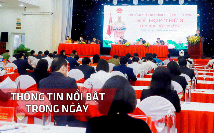 Nghệ An: Thông tin nổi bật ngày 18/10