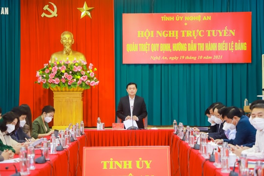 Nghệ An quán triệt Quy định, Hướng dẫn thi hành Điều lệ Đảng