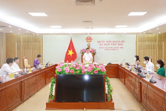 Đoàn đại biểu Quốc hội tỉnh Nghệ An tiếp tục cho ý kiến vào các dự án luật