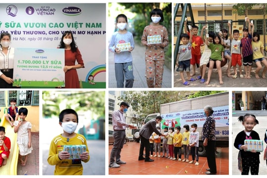 Vinamilk ủng hộ 10 tỷ và 1 triệu ly sữa cho trẻ em có hoàn cảnh khó khăn bị ảnh hưởng Covid-19