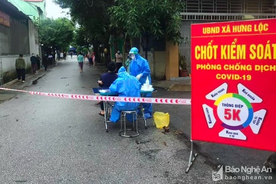 TP.Vinh mở rộng vùng phong tỏa, xét nghiệm tầm soát F0 tại ổ dịch Hà Huy Tập, Hưng Lộc