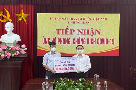 Công ty Thủy điện Bản Vẽ tiếp tục ủng hộ 300 triệu đồng phòng, chống dịch Covid-19