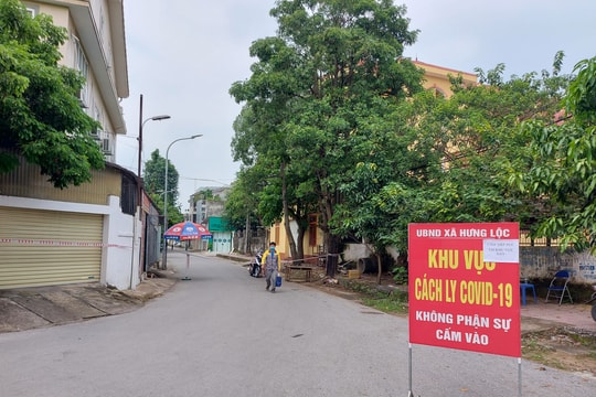 TP. Vinh điều chỉnh cấp độ dịch, xã Hưng Lộc thành vùng đỏ