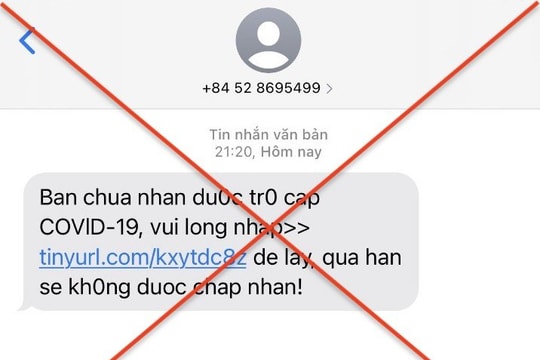 Người lao động cảnh giác khi nhận được các tin nhắn lừa đảo về việc nhận trợ cấp Covid-19
