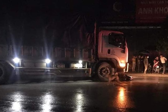 Xe tải va chạm xe máy, một người đàn ông tử vong