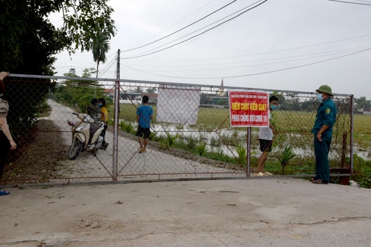 Xã Nam Thành (Yên Thành) phong tỏa 1 xóm vì có ca nhiễm Covid-19 trong cộng đồng