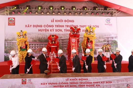 Khởi động xây dựng ngôi trường hơn 110 tỷ đồng do doanh nghiệp tài trợ ở huyện vùng cao Nghệ An