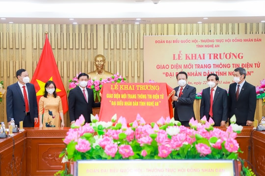 Khai trương giao diện mới trang thông tin điện tử 'Đại biểu nhân dân tỉnh Nghệ An'