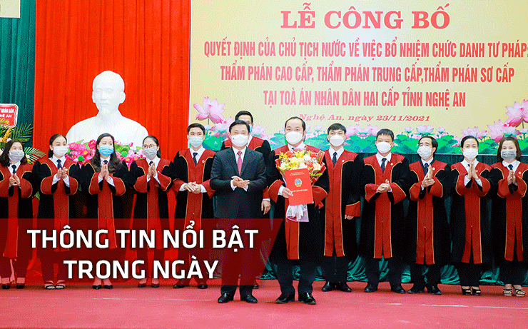 Nghệ An: Thông tin nổi bật ngày 23/11