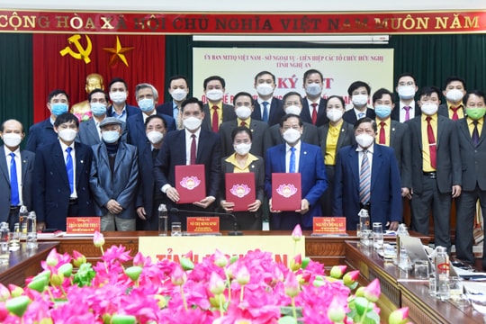 Ký kết quy chế phối hợp trong công tác đối ngoại nhân dân 