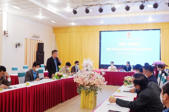 LĐLĐ tỉnh Nghệ An tổ chức Hội thảo góp ý dự thảo luật thực hiện dân chủ ở cơ sở