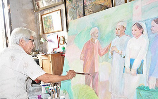 Họa sĩ Trần Minh Châu và cảm hứng sáng tạo từ đề tài về Bác Hồ 