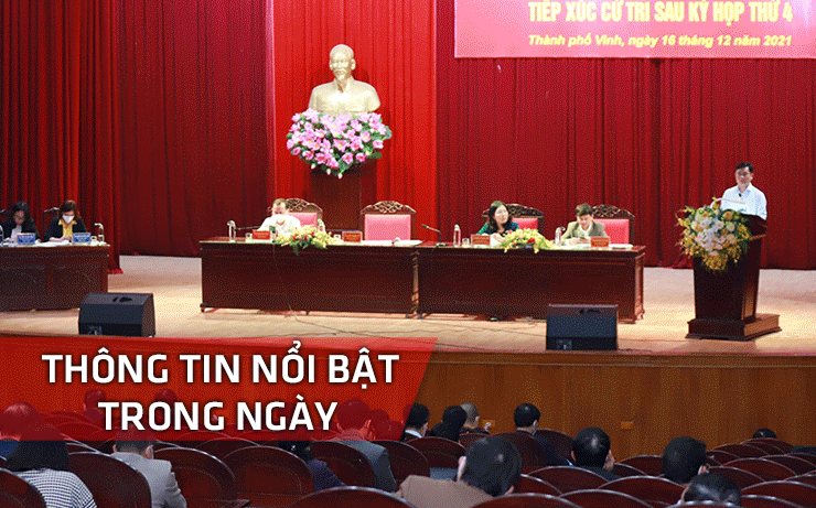 Nghệ An: Thông tin nổi bật ngày 16/12