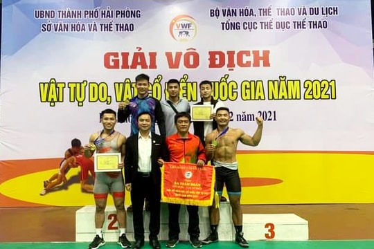 Nghệ An đạt 2 Huy chương Vàng tại giải Vô địch vật tự do, vật cổ điển năm 2021