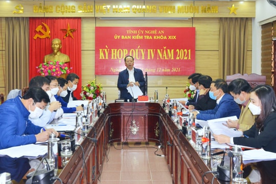 Ủy ban Kiểm tra Tỉnh ủy Nghệ An đề nghị xem xét, thi hành kỷ luật đối với một số cán bộ