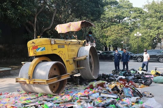 Nghệ An tiêu hủy nhiều mặt hàng không rõ nguồn gốc, hàng nhập lậu