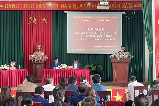 Đại biểu HĐND tỉnh Nghệ An tiếp xúc cử tri tại Nghĩa Đàn