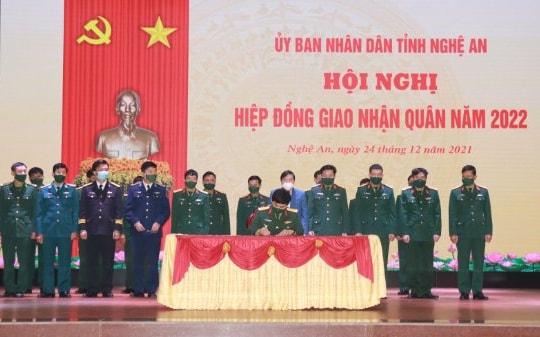 Nghệ An tổ chức hội nghị hiệp đồng giao nhận quân năm 2022