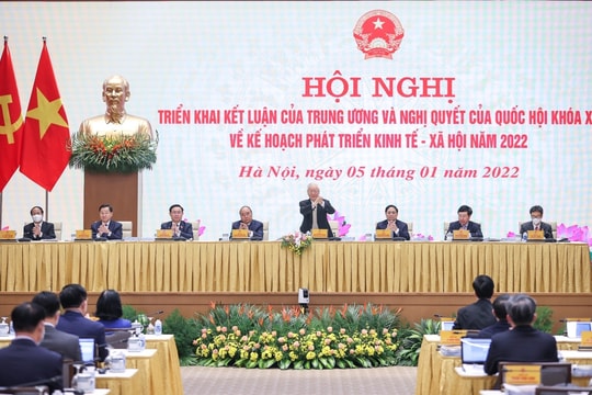 Tổng Bí thư Nguyễn Phú Trọng dự Hội nghị Chính phủ với địa phương năm 2022