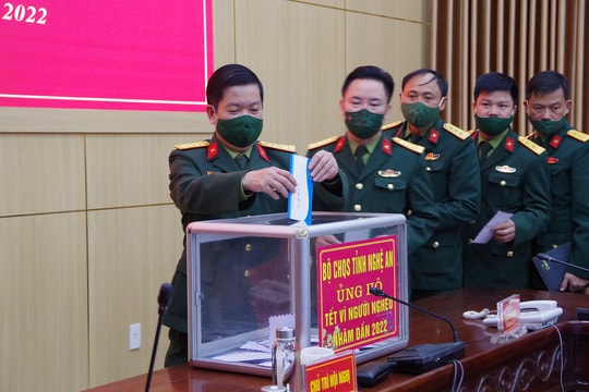 Bộ CHQS tỉnh phát động ủng hộ tết Vì người nghèo Xuân Nhâm Dần 2022