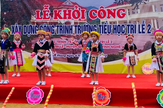 Khởi công xây dựng trường học bán trú tại xã Tri Lễ (Quế Phong) 
