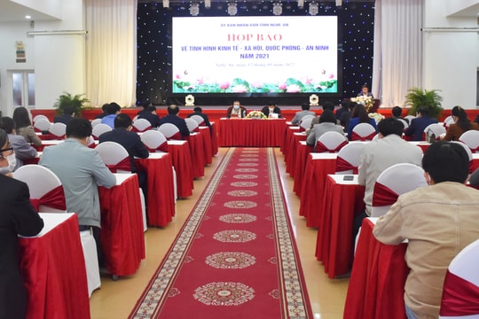 Nghệ An họp báo công bố tình hình kinh tế - xã hội năm 2021