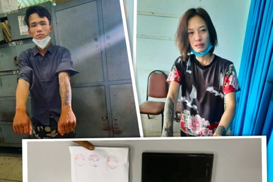 Cặp đôi nghiện ma túy dàn cảnh đánh ghen trước khách sạn để cướp