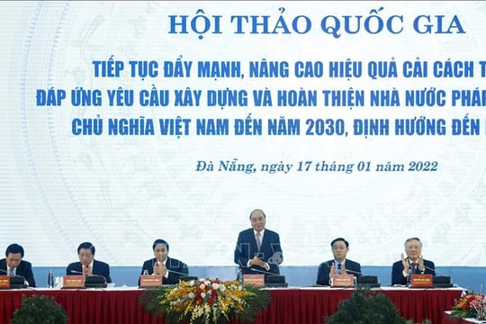 Hội thảo quốc gia về Cải cách tư pháp nhằm xây dựng và hoàn thiện Nhà nước pháp quyền