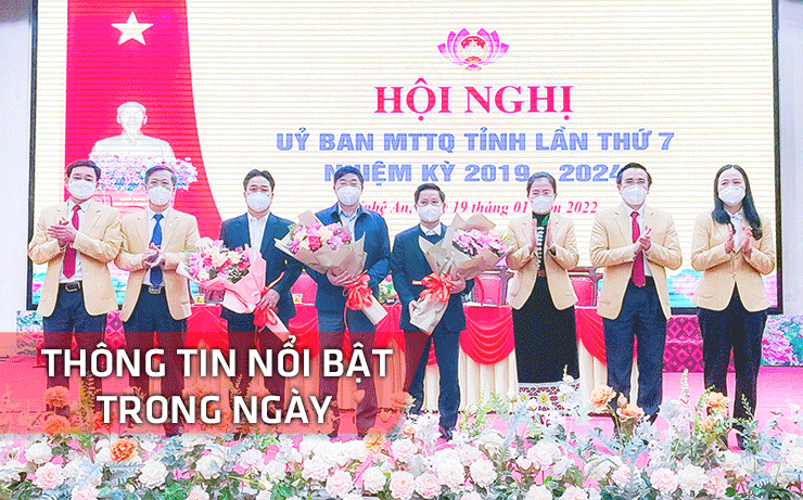 Nghệ An: Thông tin nổi bật ngày 19/1