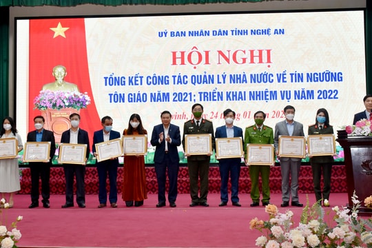 Nghệ An triển khai nhiệm vụ công tác quản lý nhà nước về tín ngưỡng, tôn giáo