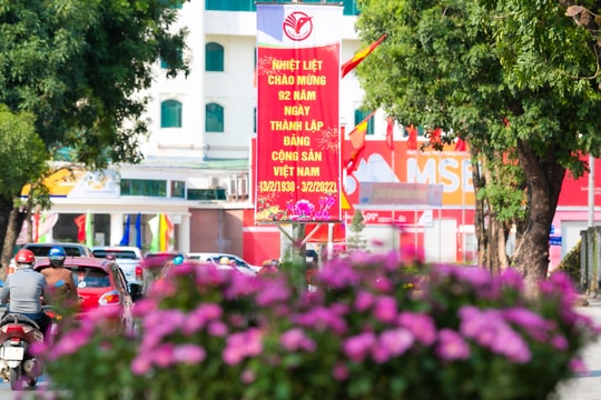 TP. Vinh: Rực rỡ cờ hoa chào mừng ngày thành lập Đảng và năm mới