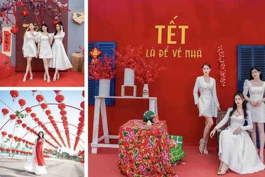 Người dân Nghệ An hào hứng với điểm check-in Tết đẹp như 'phim trường'