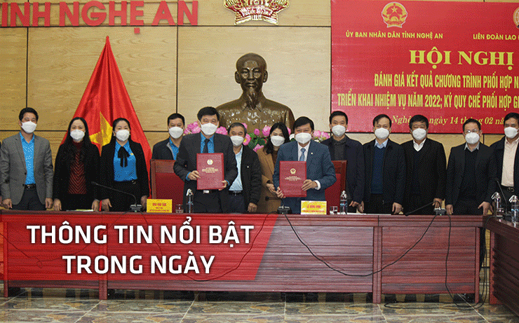 Nghệ An: Thông tin nổi bật ngày 14/2