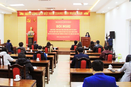 Đảng ủy Khối Các cơ quan tỉnh Nghệ An quán triệt các nghị quyết, đề án về CCHC và công tác dân vận