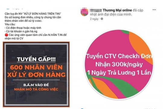 Mất 800 triệu đồng vì tin lời mời 'tuyển CTV bán hàng, lương hấp dẫn'