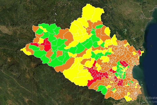 Hàng loạt địa phương ở Nghệ An điều chỉnh cấp độ dịch, chỉ còn 46 xã vùng đỏ