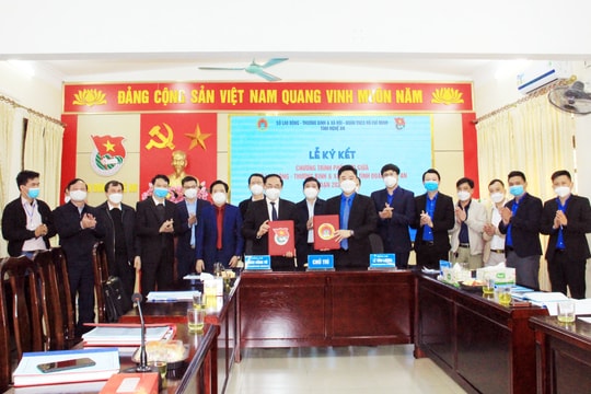 Ký kết Chương trình phối hợp hoạt động giữa Sở Lao động - Thương binh & Xã hội và Tỉnh đoàn